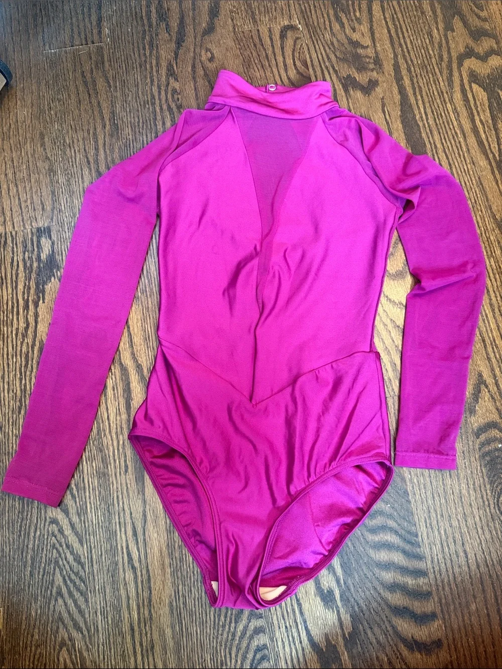 ElLEVE Girls' Long Sleeve Fuchsia Dance Leotard Youth Large